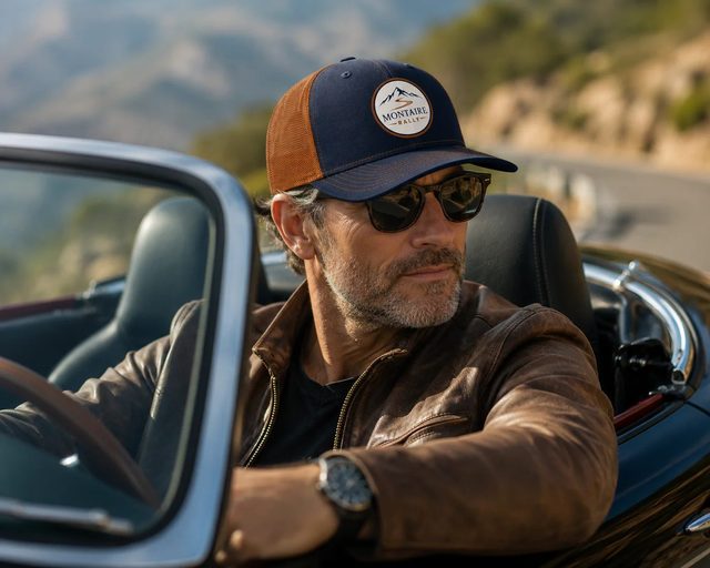 Driver in a convertible