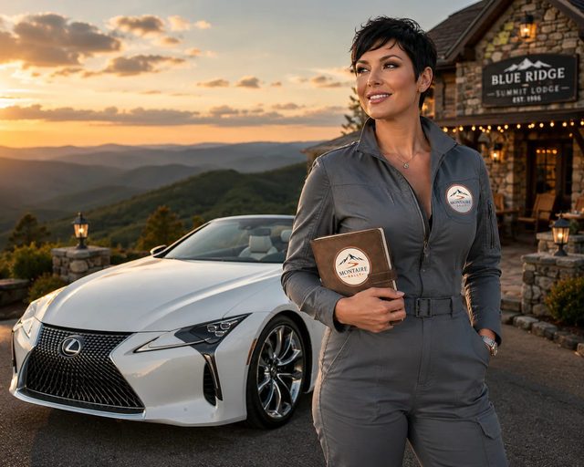 Driver with a white Lexus LC