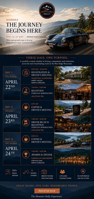 Day-by-day schedule poster